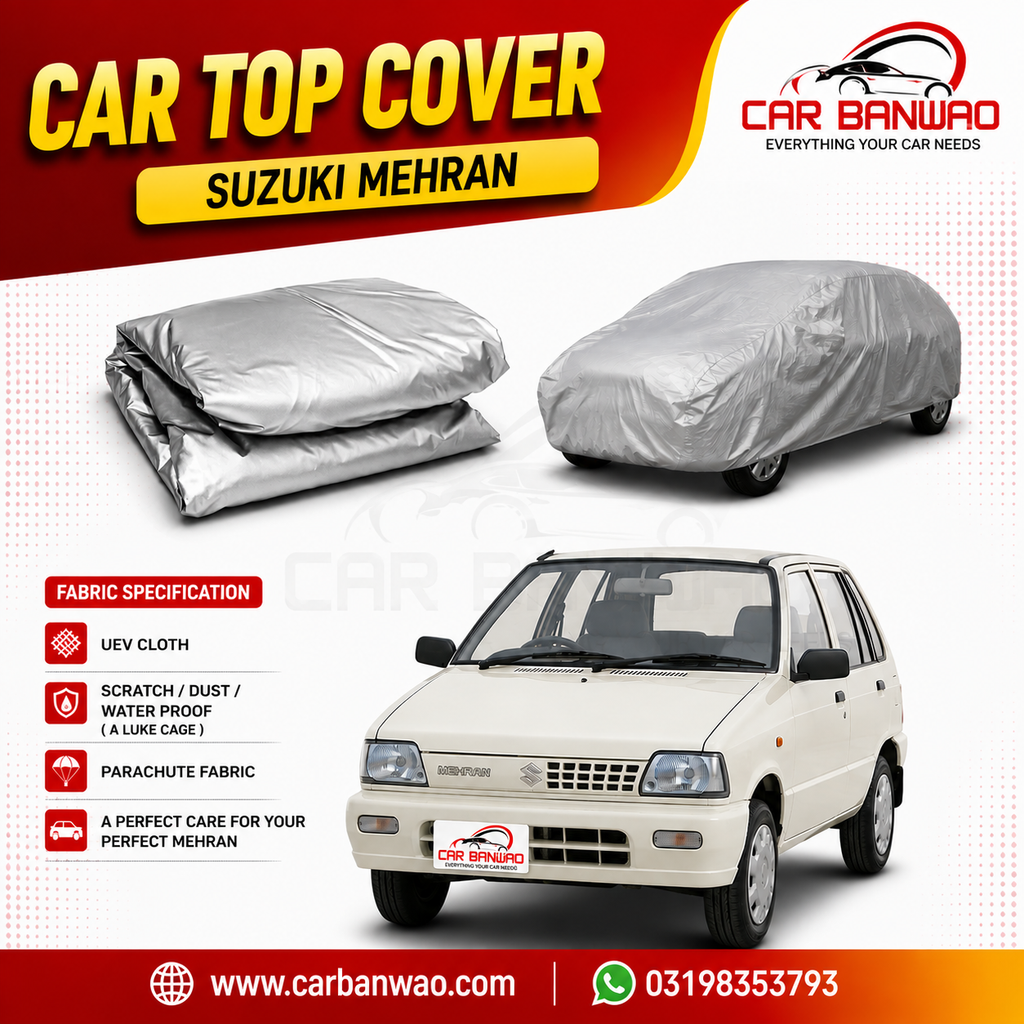 Mehran Car Care Top Cover Scratchproof Waterproof UEV Parachute Fabric 2026