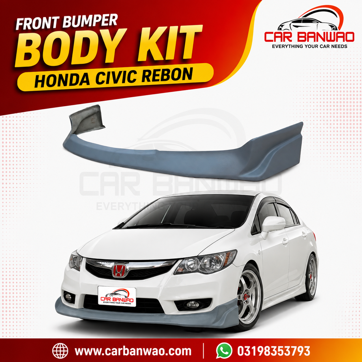 Front Body Kit Honda Civic Rebon